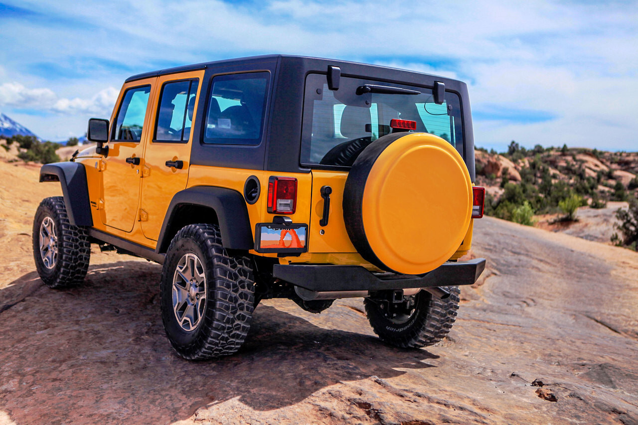 Jeep Wrangler in off-road setting